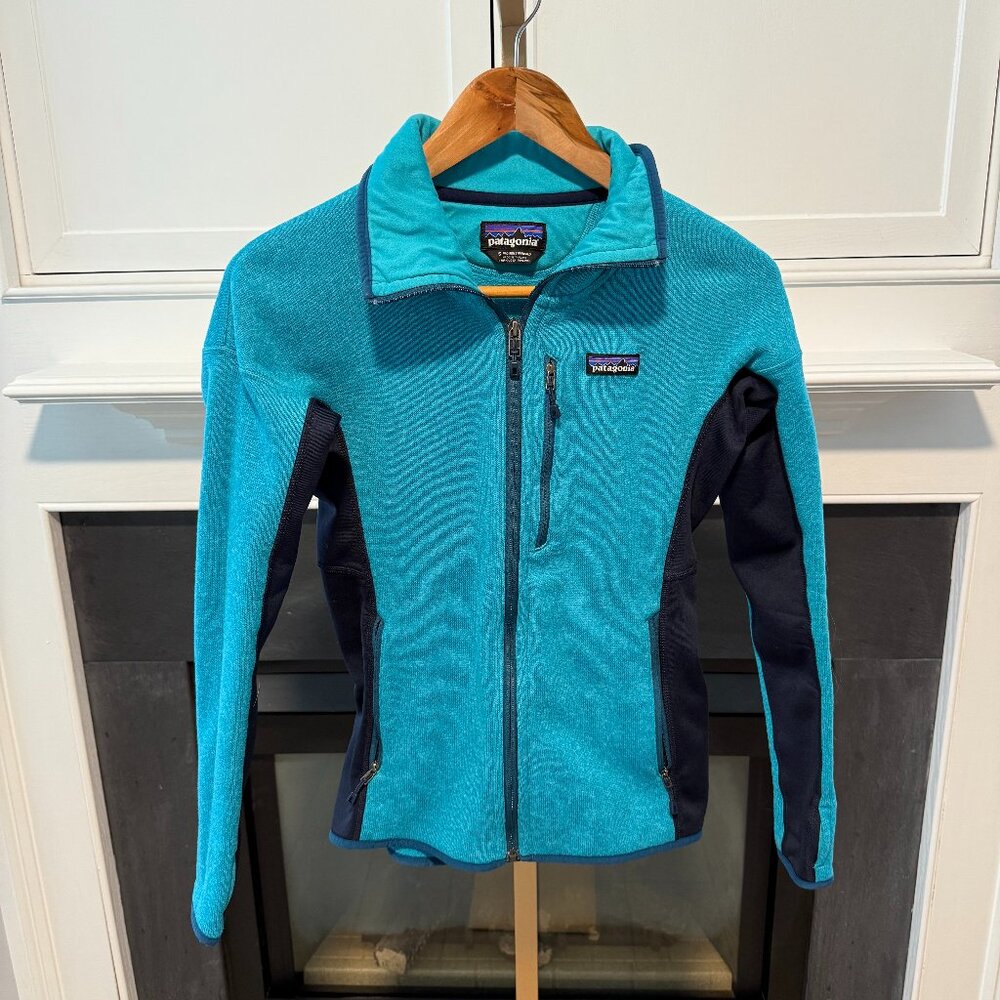 Patagonia Women’s Full Zip Fleece Jacket – Teal Blue (Size S, Fits XS)